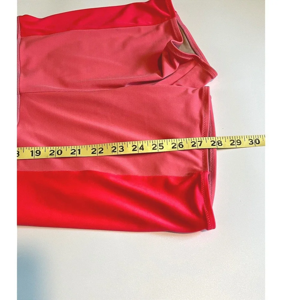 Crewcuts Kids 14 One Piece Long Sleeve Swimsuit Pink Teal Rash Guard UPF 50+